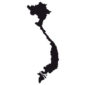 Vietnam Landkarte Wadeco Wandtattoo