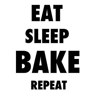 Eat Sleep Bake Repeat Wadeco Wandtattoo