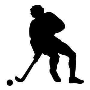 Feldhockey Mann Wadeco Wandtattoo