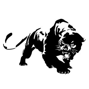 Panther schleichend Wadeco Wandtattoo