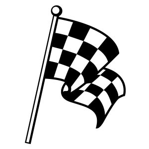 Zielflagge Checkered Flag Wadeco Wandtattoo