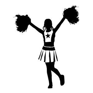 Cheerleader Pom Pom Wadeco Wandtattoo