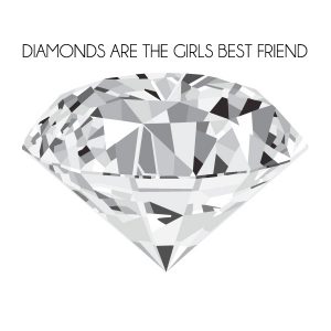 Diamonds are the girls Digital Wadeco Wandtattoo