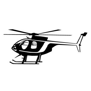 Fliegender Helicopter Wadeco Wandtattoo