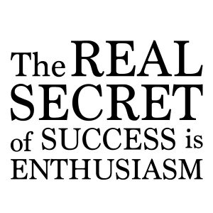 The real success ist enthusiasm Wadeco Wandtattoo