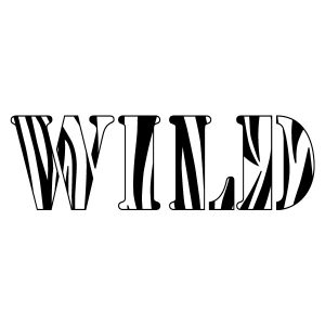 Wild Schriftzug Zebra Wadeco Wandtattoo