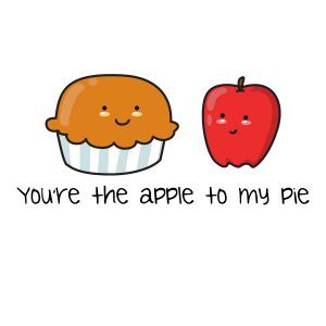 You're the apple to my pie Digital Wadeco Wandtattoo