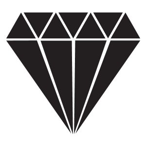 Diamant schlicht Wadeco Wandtattoo