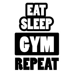 Eat Sleep Gym Repeat Wadeco Wandtattoo