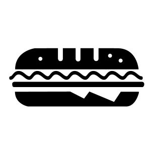 Sandwich Icon Wadeco Wandtattoo