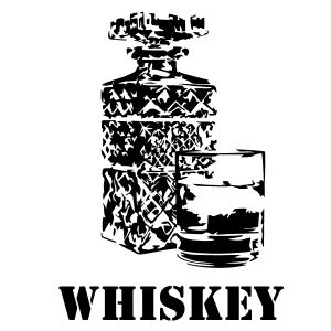 Whiskey Kristall Wadeco Wandtattoo