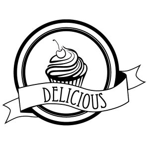 Cupcake delicious Button Wadeco Wandtattoo