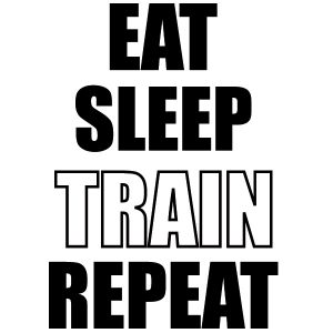 Eat Sleep Train Repeat Wadeco Wandtattoo
