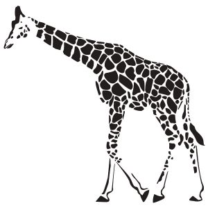 Gehende Giraffe Profil Wadeco Wandtattoo