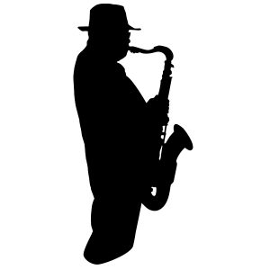 Saxophonspieler Jazz Wadeco Wandtattoo
