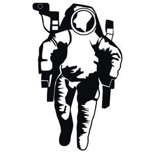 Astronaut Wandtattoo