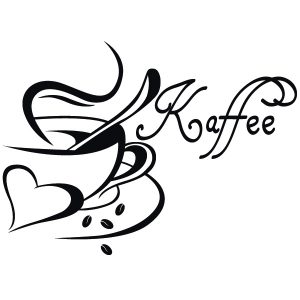 Kaffee Wandtattoo