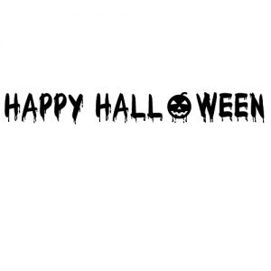 Happy Halloween Schriftzug Wadeco Wandtattoo