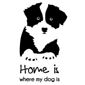 Home is where my dog is Wadeco Wandtattoo