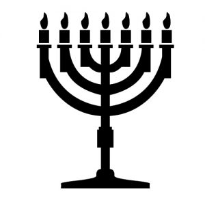 Judentum Religion Symbol Menora Wadeco Wandtattoo