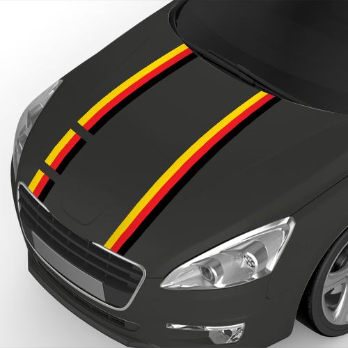 Zierstreifen Deutschland Autoaufkleber Länderflagge Autofolie