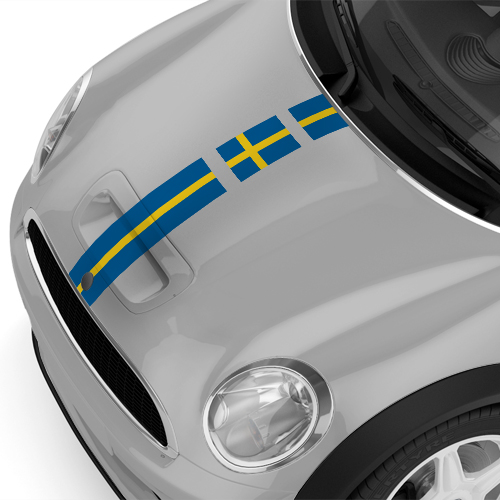 Zierstreifen Schweden Autoaufkleber Länderflagge Autofolie