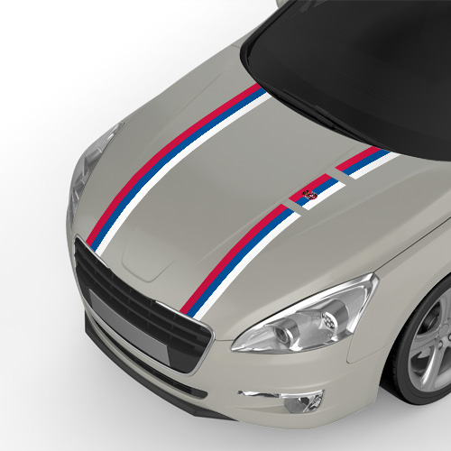 Zierstreifen Serbien Autoaufkleber Länderflagge Autofolie