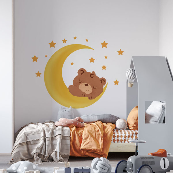 Wandtattoo Kinderzimmer Versandkostenfrei Teddybär - Schlafender Bestellen