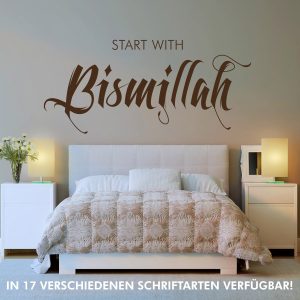 Wandtattoo Islam Start with Bismillah Vorschau