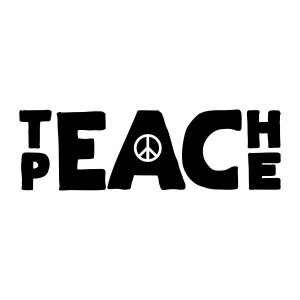 Wandtattoo Teach Peace Hippie