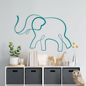 Wadeco Wandtattoo Lineart Elefant Vorschau
