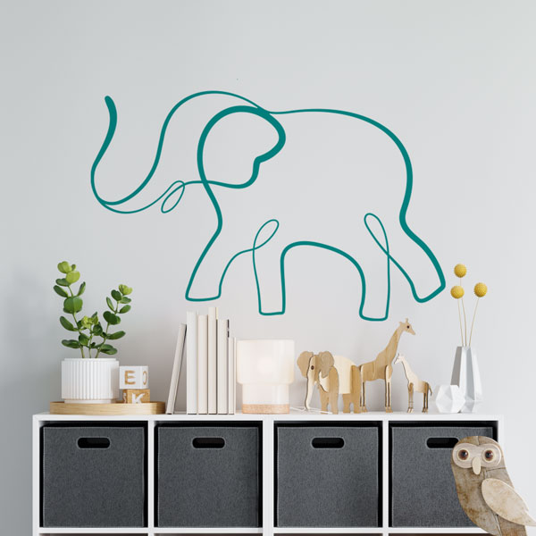 Lineart Elefant - Wandtattoo Bestellen Jetzt